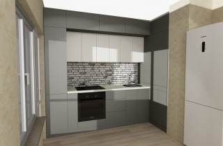 Кухонный гарнитур по индивидуальному проекту в современном стиле